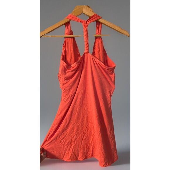 Y2K Sky Womens Peach Braided Flowy Sz M Top Made In USA - Picture 6 of 6